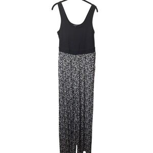 Torrid Womens Black White Geometric Ikat Print Wide Leg Jumpsuit Plus Size 00